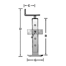 BÉQUILLE TELESCOPIQUE FIXATION REGLABLE