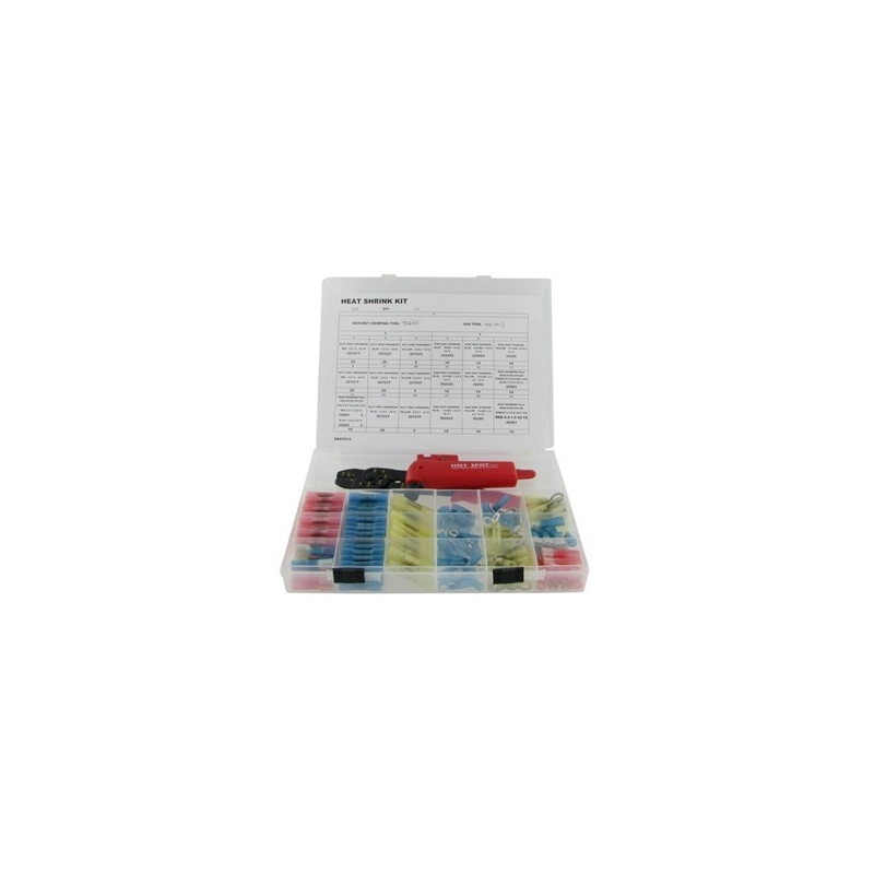 COFFRET (PLASTIQUE) DE 225 COSSES THERMORÉTRACTABLES + OUTILS