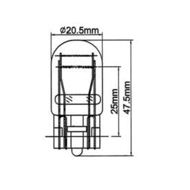 Lampes wedges T20 12V