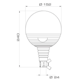 Gyrophare Boule SIRENA 12V - Flexible