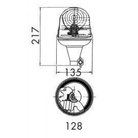 Gyrophare Véga 12V - Flexible