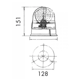 Gyrophare Véga 12/24V - Fixation par vis