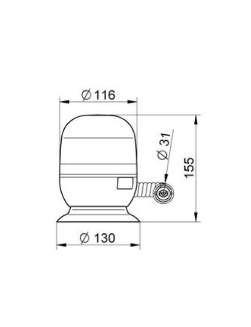 Gyrophare Eurorot SIRENA 12/24V - Magnétique et ventouse