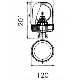 Gyrophare SIRIUS Bleu Xénon Bleu 10-30V - Enfichable