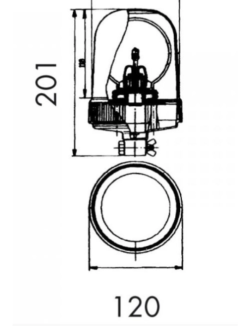 Gyrophare SIRIUS Bleu Xénon Bleu 10-30V - Enfichable