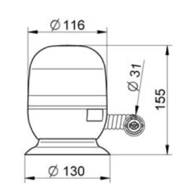 Gyrophare Eurorot SIRENA LED 12/24V - Magnétique et ventouse