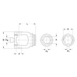 Mâchoire de tube JDH 80deg Série W