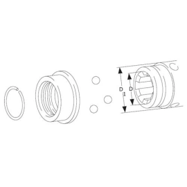 Verrou ASG à bague fermée en métal