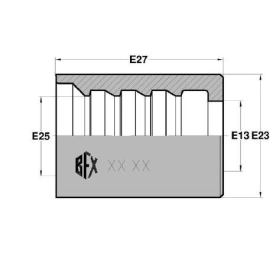 Jupe à sertir AVEC DÉNUDAGE pour TUYAU R2T ET R9R (léger)