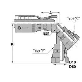 FSP : Femelle BSP Droit/Coudé 45deg/90deg série SN