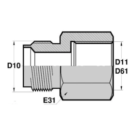 MAR - FSAE  Adapteur Droit Mâle ARLECO x Femelle SAE FIXE