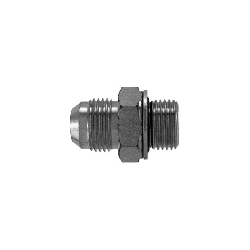 MJ - MGCYOR  Adapteur Droit Mâle JIC x Mâle Gaz Cylindrique + O RING