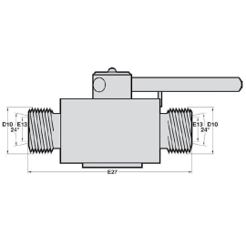 Robinet Agricole à Boisseau Cylindrique Compact 2 VOIES Mâle tube ga