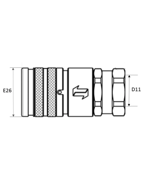 Coupleur FACE PLANE (ANTI-POLLUTION) partie Femelle