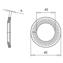 Rondelles Contact Moyennes Inox A2