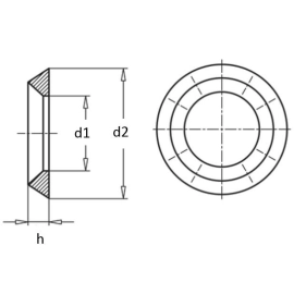 Rondelles Cuvette Laiton Nickelé