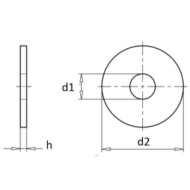 Rondelles Plates pour Vis Tête Cylindrique DIN 433 Zingué