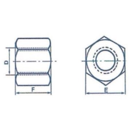 Écrous à Taraudage Trapézoïdal 6 Pans