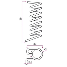 Ressort rappel Adaptable PZ 99