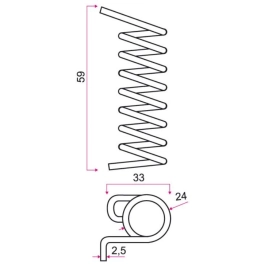 Ressort rappel Adaptable PZ 100