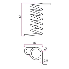 Ressort rappel Adaptable PZ 171