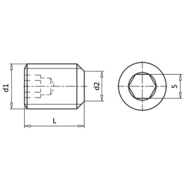 Vis STHC Bout Cuvette Zingué