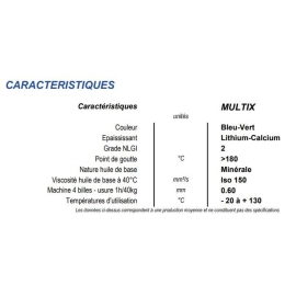 Cartouche graisse MULTIX standard