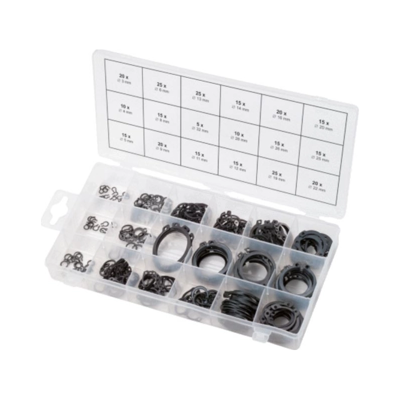 Assortiment de circlips de type externe 300 pcs