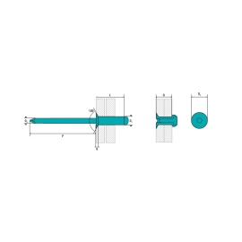 Rivet tête fraisée INOX A2