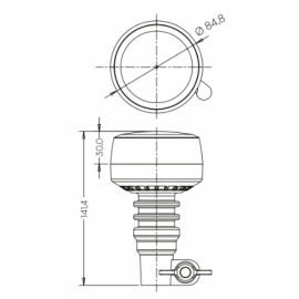 Gyrophare SIRENA enfichable LED FLEXIBLE ULTRA COMPACT