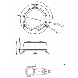 Gyrophare SIRENA enfichable LED magnetique ULTRA COMPACT